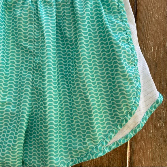 NIKE Women’s Dri Fit Teal White Athletic Shorts Size Small - Picture 7 of 9